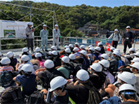 鳥取県田後高架橋　現場見学会（賀露小学校5年生）