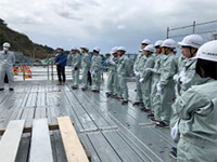 鳥取県田後高架橋　現場見学会（鳥取工業高校１年生）