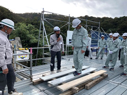 鳥取県田後高架橋　現場見学会（鳥取工業高校１年生）