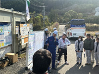 熊本高等専門学校生がPC上部工（ポストテンションT桁橋）の現場を見学